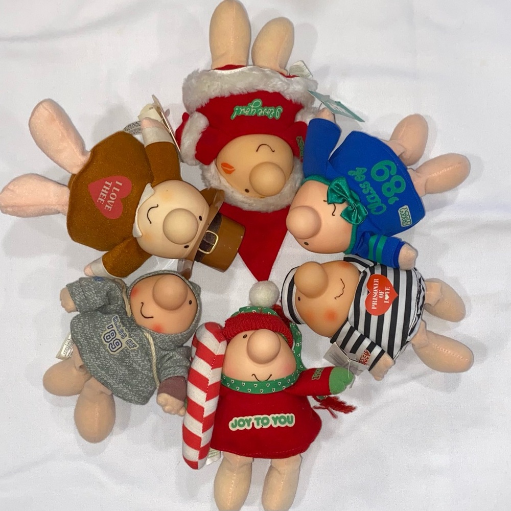 1980s Lot of 6 Vintage Ziggy Dolls